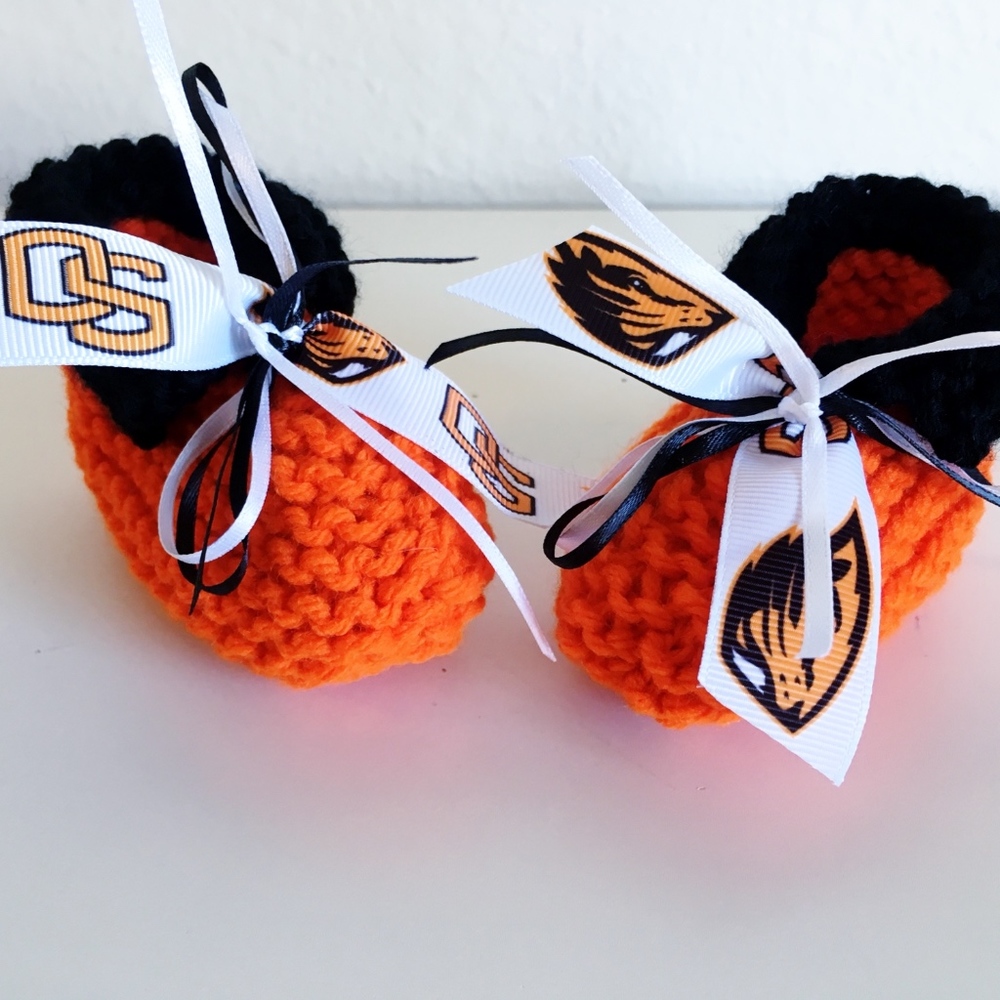 Oregon State BEAVERS Handmade Baby Booties *NEW*